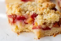 Rustic Plum Bars with Oat Crumble