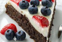 Summer Berry Brownie Pizza Recipe with Fresh Berries and Cream
