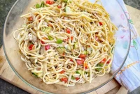 Summer Linguine Salad with Cherry Tomatoes and Basil