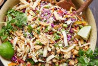 Crunchy Asian Chopped Salad with Creamy Peanut Dressing