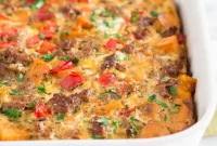 Paleo Sweet Potato Sausage and Egg Breakfast Casserole