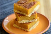 Churro Pumpkin Pie Blondies with Cinnamon Sugar