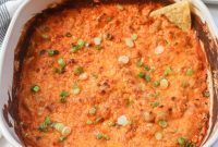 Spicy Buffalo White Bean Dip with Melted Cheese
