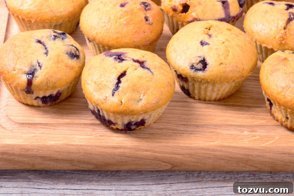 Fresh baked blueberry muffins