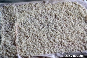 Drying rice on cloth