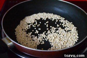 Roasting urad dal