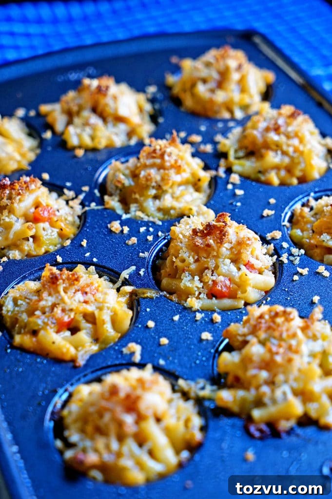 Green Chili Chicken Macaroni and Cheese Muffins 8 Green Chili Chicken Mac and Cheese Muffins8