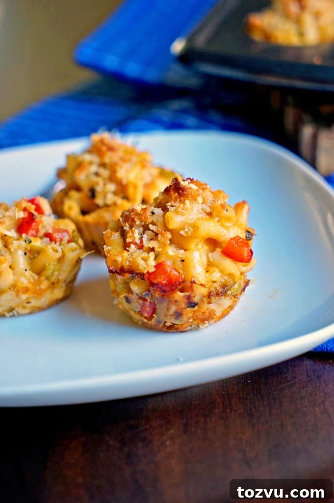 Green Chili Chicken Macaroni and Cheese Muffins 9 Green Chili Chicken Mac and Cheese Muffins9