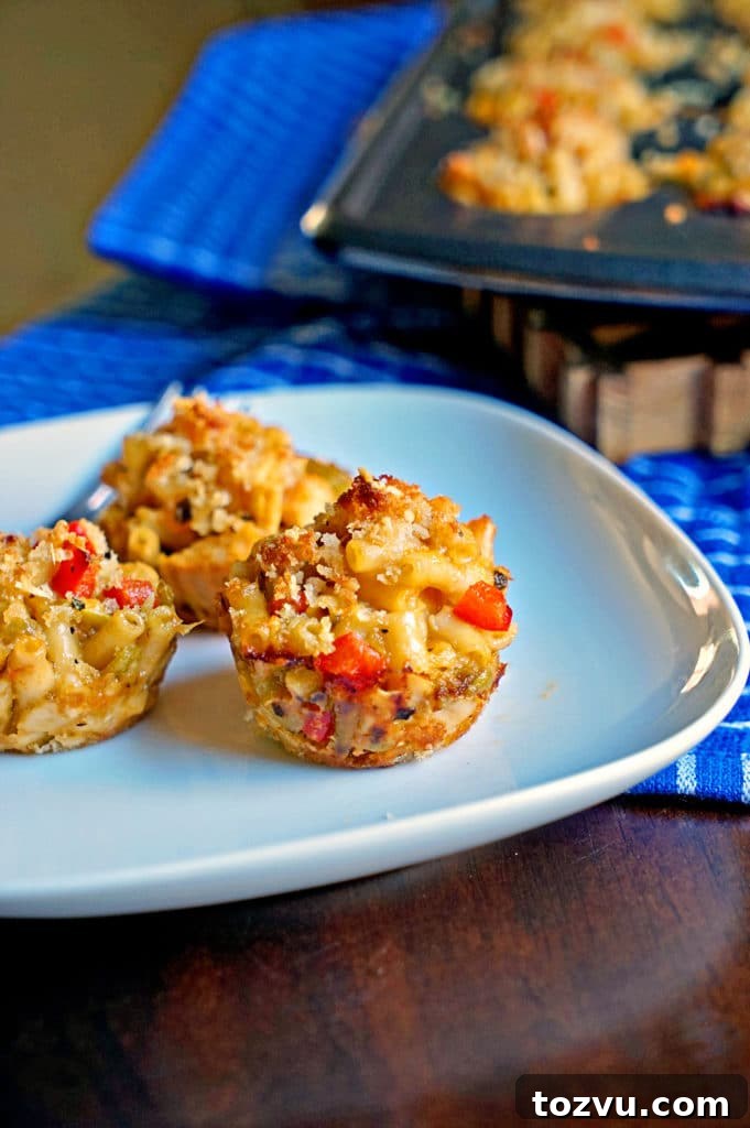 Green Chili Chicken Macaroni and Cheese Muffins 10 Green Chili Chicken Mac and Cheese Muffins10