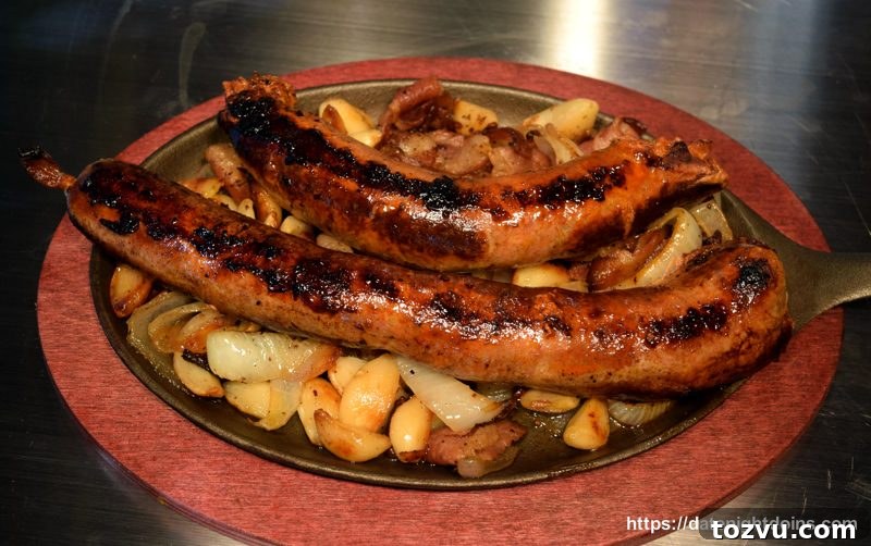 Grilled Beer Brats with Caramelized Onions 2 Homemade Beer Brats