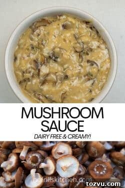 Velvety Mushroom Sauce Without Cream — Dairy-Free Recipe 8 Pin it