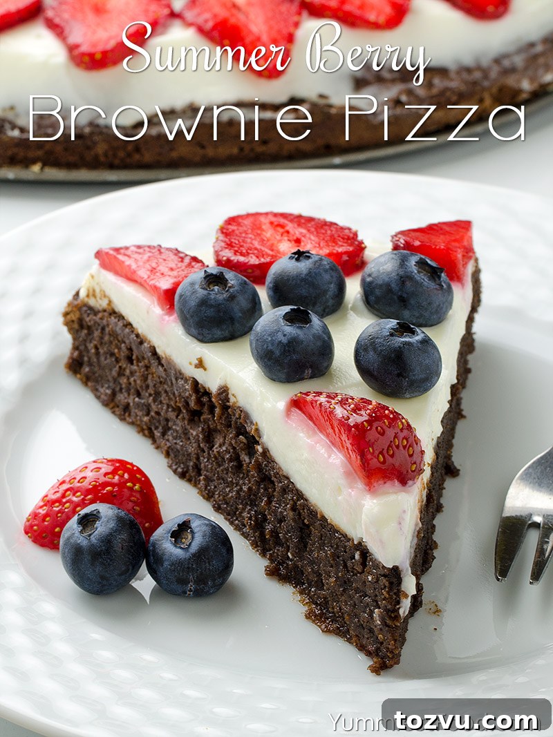 Summer Berry Brownie Pizza Recipe with Fresh Berries and Cream 2 Summer Berry Brownie Pizza