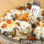 Pizza Stuffed Mushrooms - Featured Image