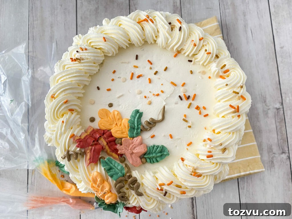 Fall Four-Layer Cake: 3 Seasonal Recipes 2 Fall Leaf Cake