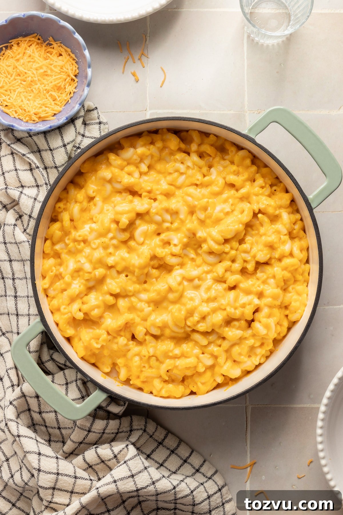 Creamy Hidden Vegetable Mac and Cheese Recipe 10 Hidden veggie Mac and cheese in a pot.