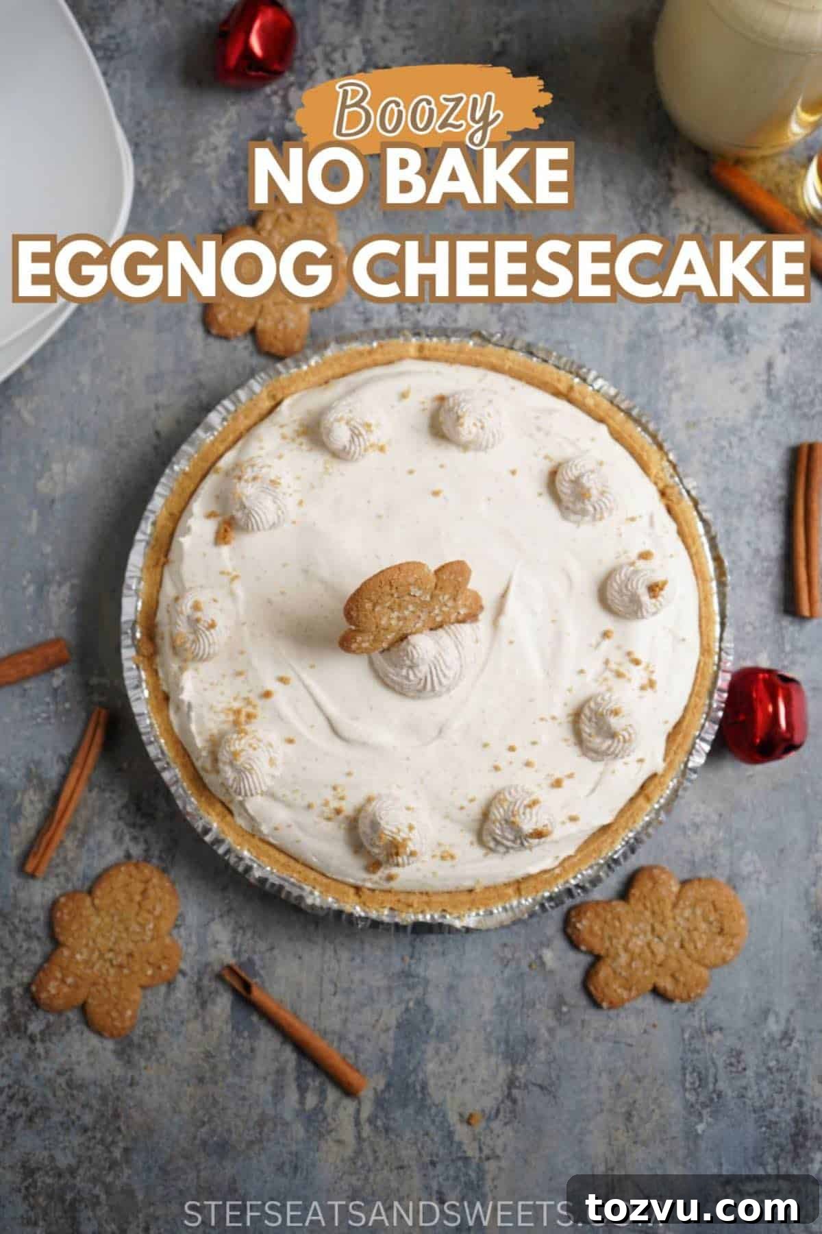No-Bake Eggnog Cheesecake with a Boozy Twist 9 img 21397 13
