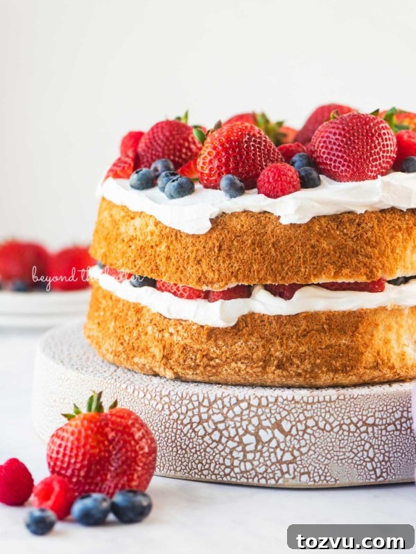 Moist Chocolate Chip Cake Recipe from Scratch 21 Angel food cake layered with berries