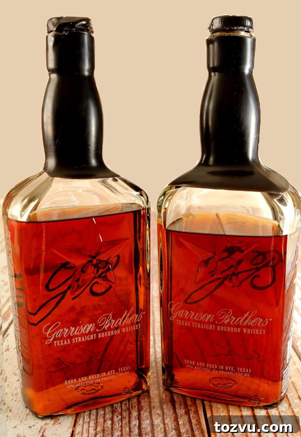 Two bottles of Garrison Brothers Whiskey