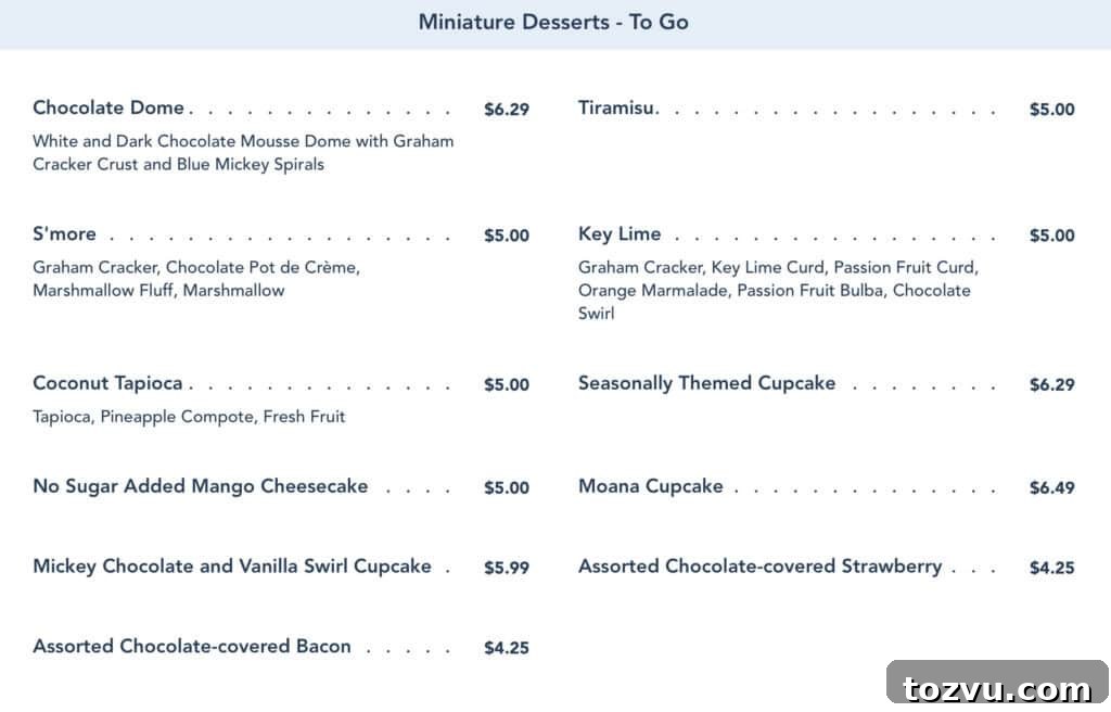 Kona Island Polynesian Resort: Authentic Hawaiian Getaway 11 miniature dessert menu from Kona Island.