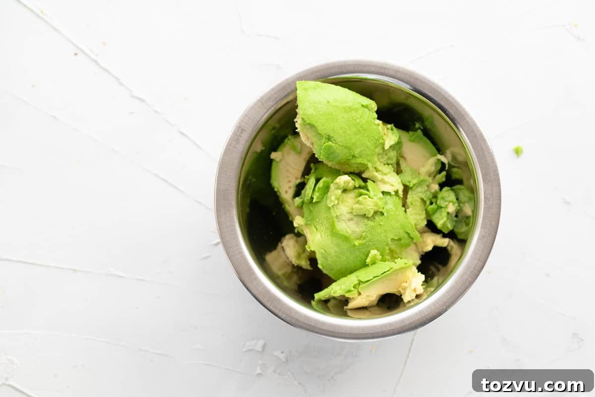 How to Make Avocado Puree for Baby Food 5 ripe avocado in a prep bowl