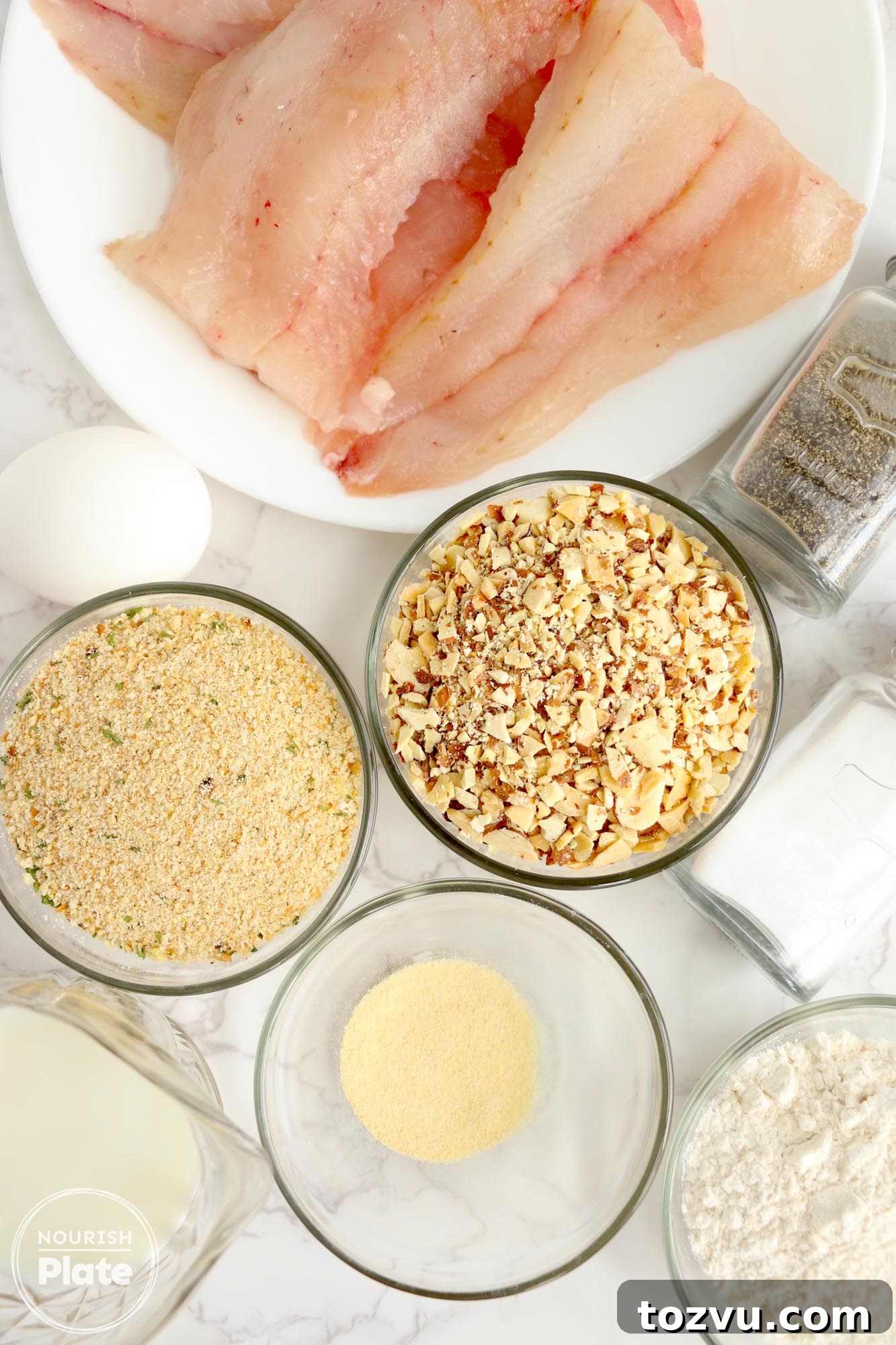 Crispy Almond-Crusted Fish with Lemon Butter 3 Ingredients needed to make almond crusted fish