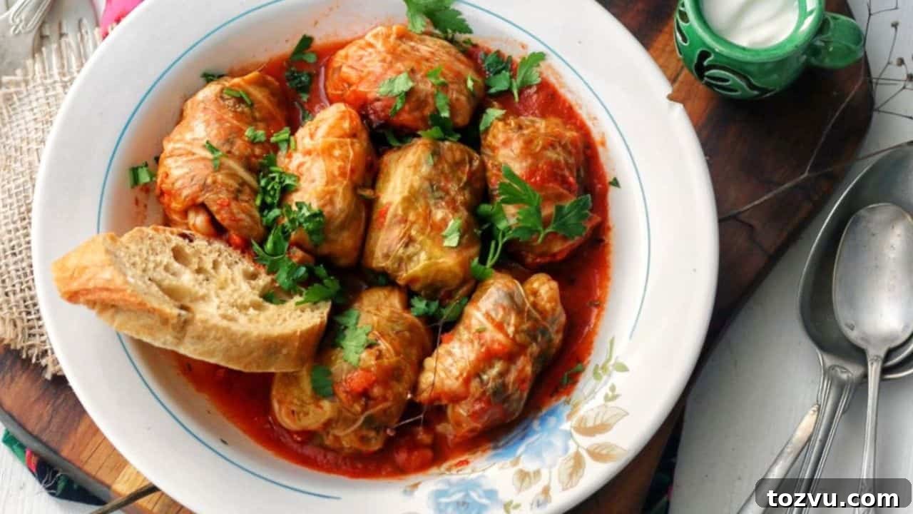 13 Vegan Dinner Recipes: Cozy to Elegant Plant-Based Meals 7 Mushroom-stuffed Cabbage Rolls