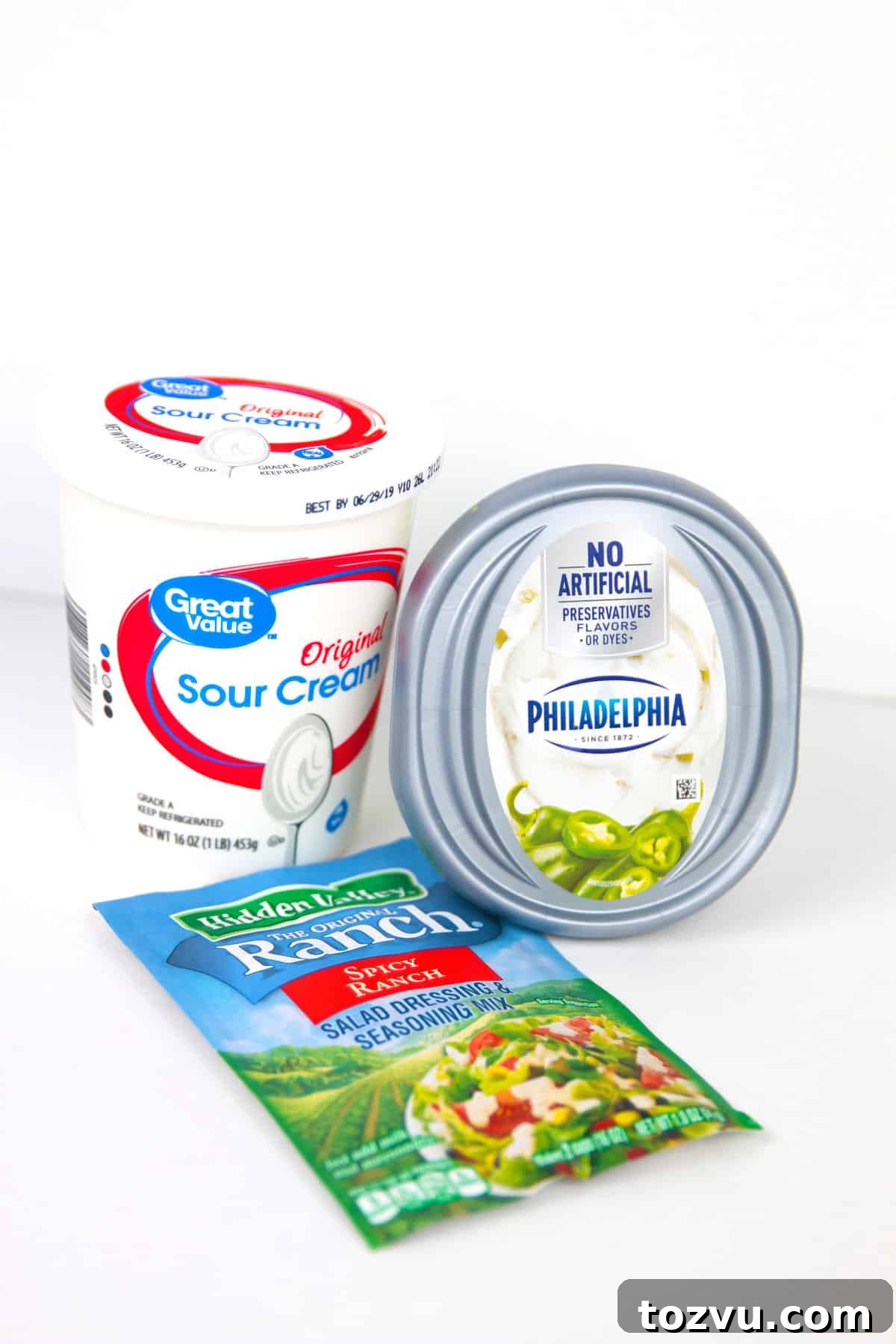 Creamy Spicy Ranch Jalapeño Dip Recipe 3 Dip in a bowl garnished