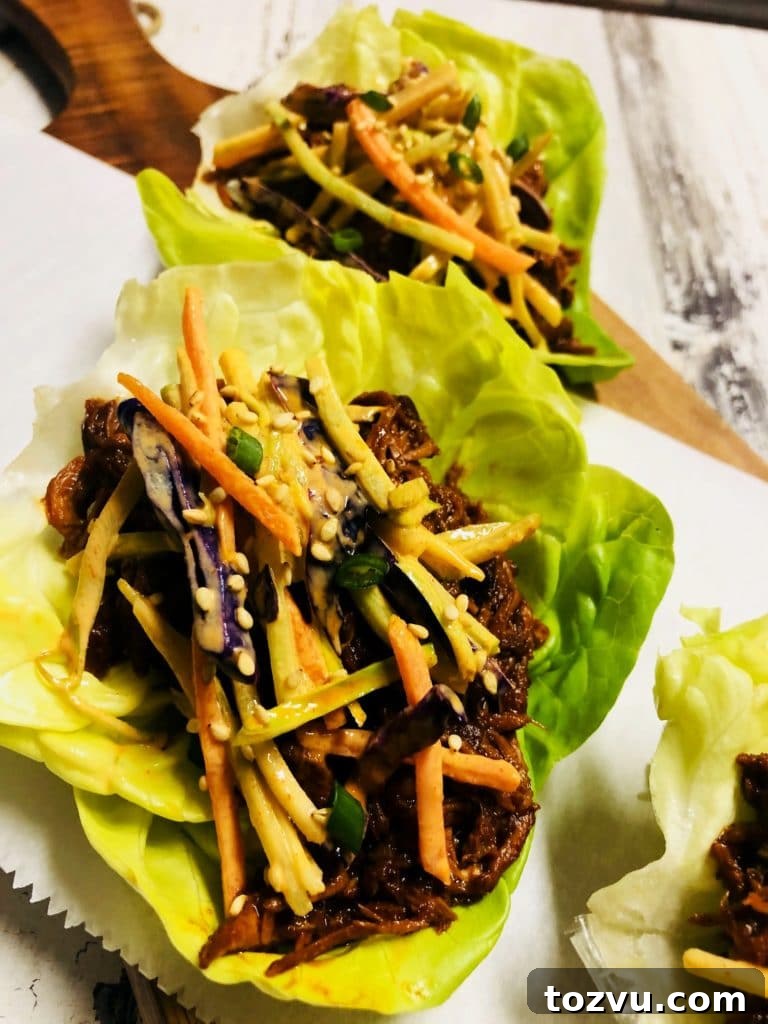 Indian-Spiced Lettuce Wraps: Fresh Flavor in Every Bite 11 Slow Cooker Korean Chicken Lettuce Wraps