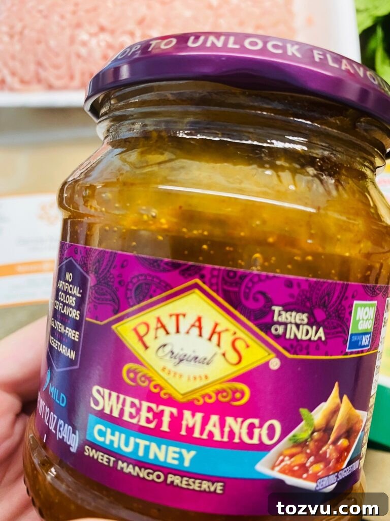 Indian-Spiced Lettuce Wraps: Fresh Flavor in Every Bite 3 Mango Chutney
