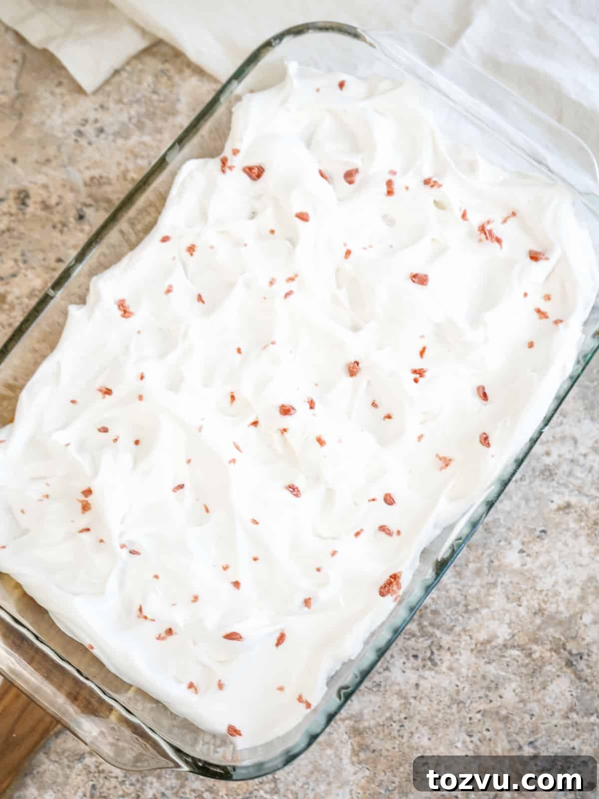3-Ingredient Cream Soda Cake 8 decorate with sprinkles or candies