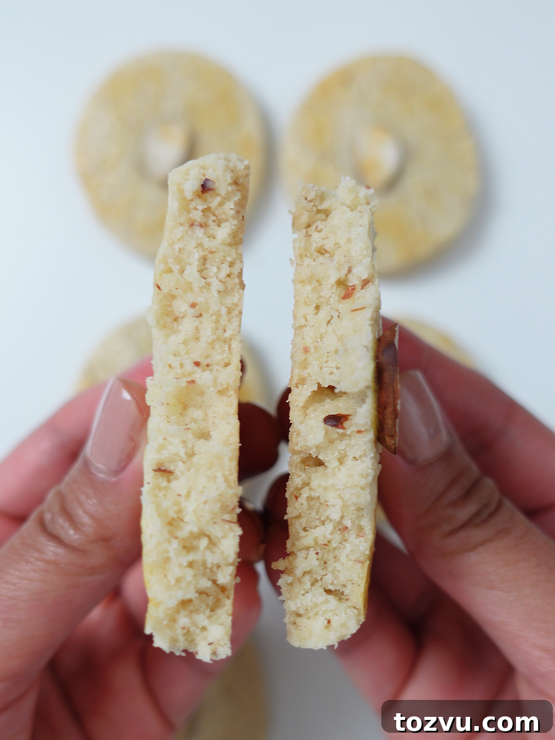 Cookiemas Day 6: Butter Almond Cookies 4 Baked almond cookies on a tray