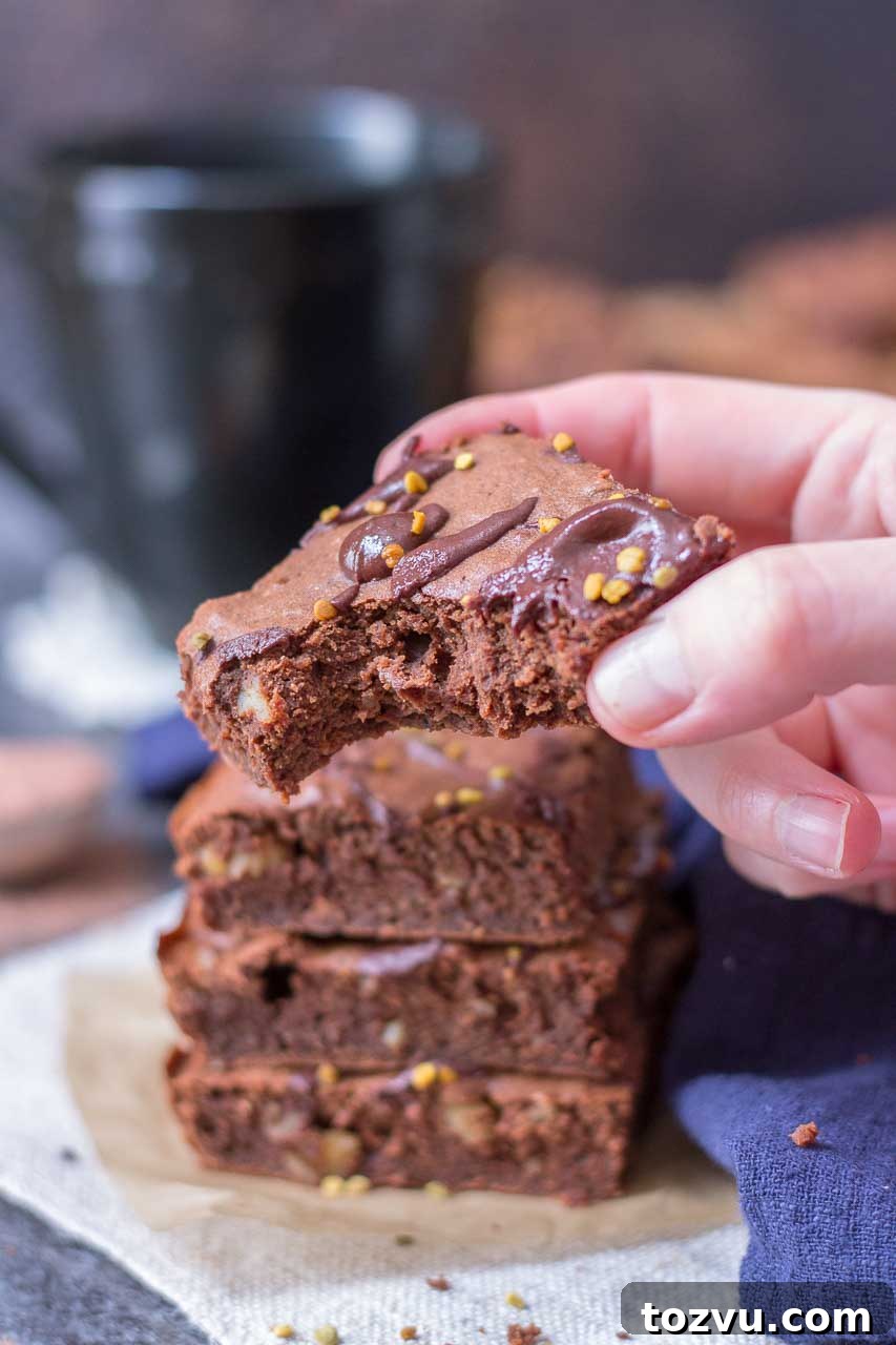 Fudgy Walnut Brownies with Dark Chocolate 5 Fudgy Cacao Walnut Brownies