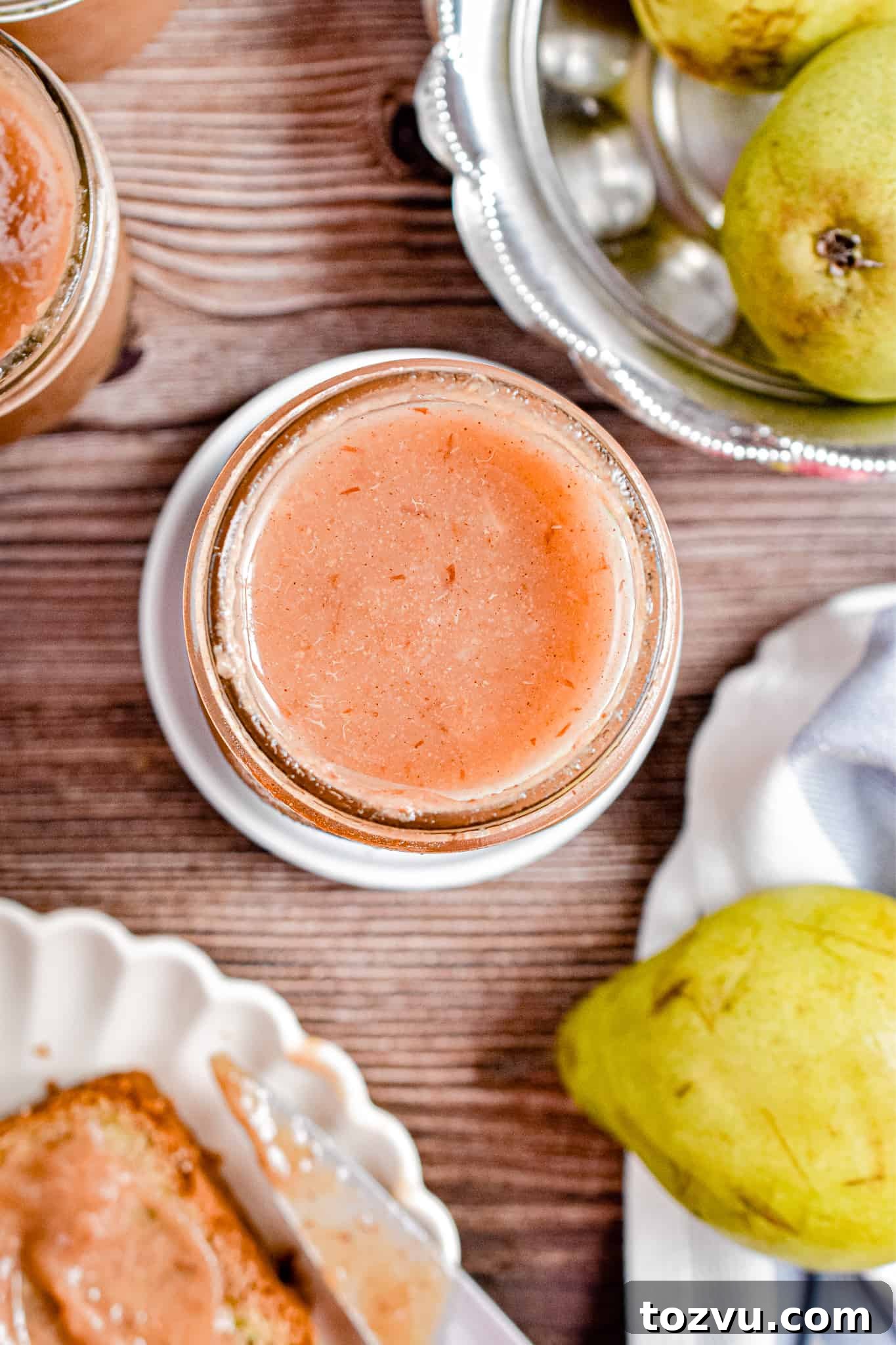 Quick Instant Pot Pear Butter Recipe 4 An overhead shot of the Instant Pot Pear Butter.