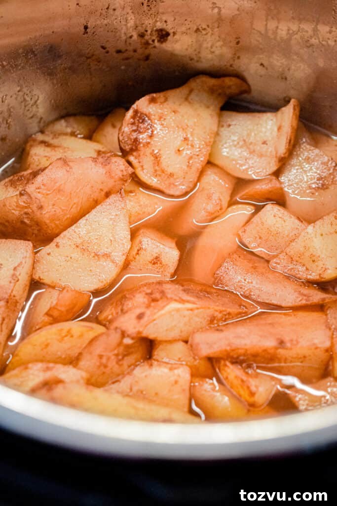 Quick Instant Pot Pear Butter Recipe 7 The cooked pears are ready to be pureed.
