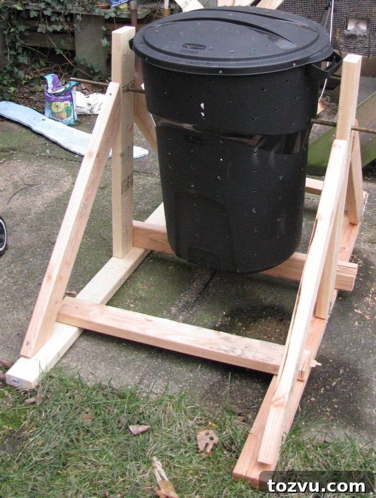 37 Creative DIY Compost Bin Ideas 31 Garbage Drum Composter